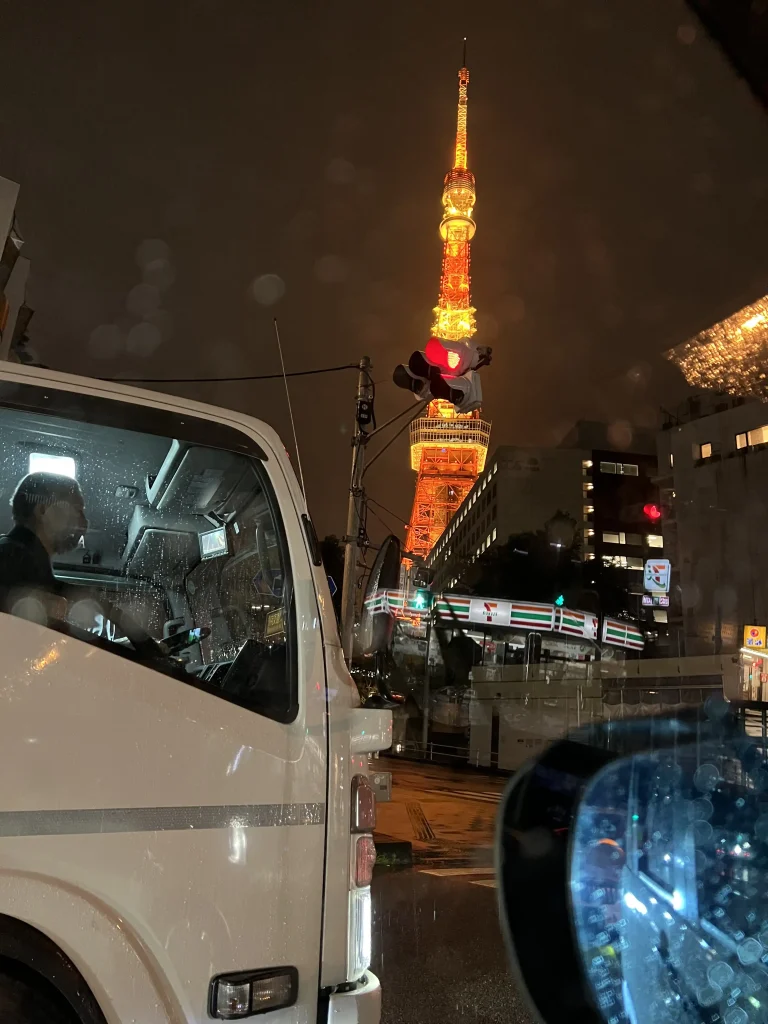 テレビ朝日から見える東京タワー